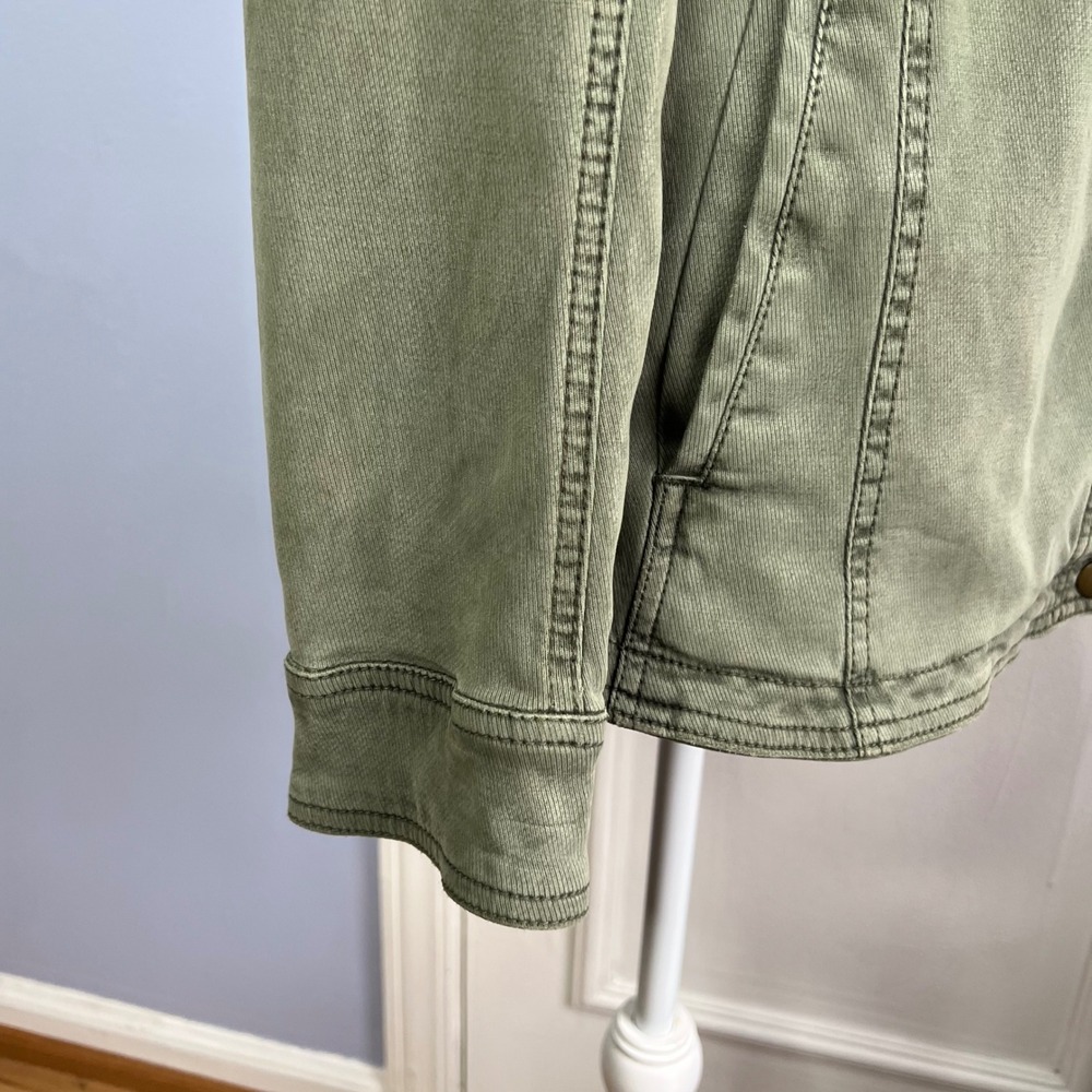 Anthropologie Belted Utility Military Jacket Army Green Faded Women's Size Small - Picture 6 of 12